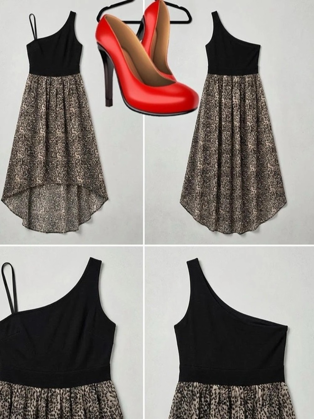 Love Stitch High-Low Animal Print Dress Size Small Like New